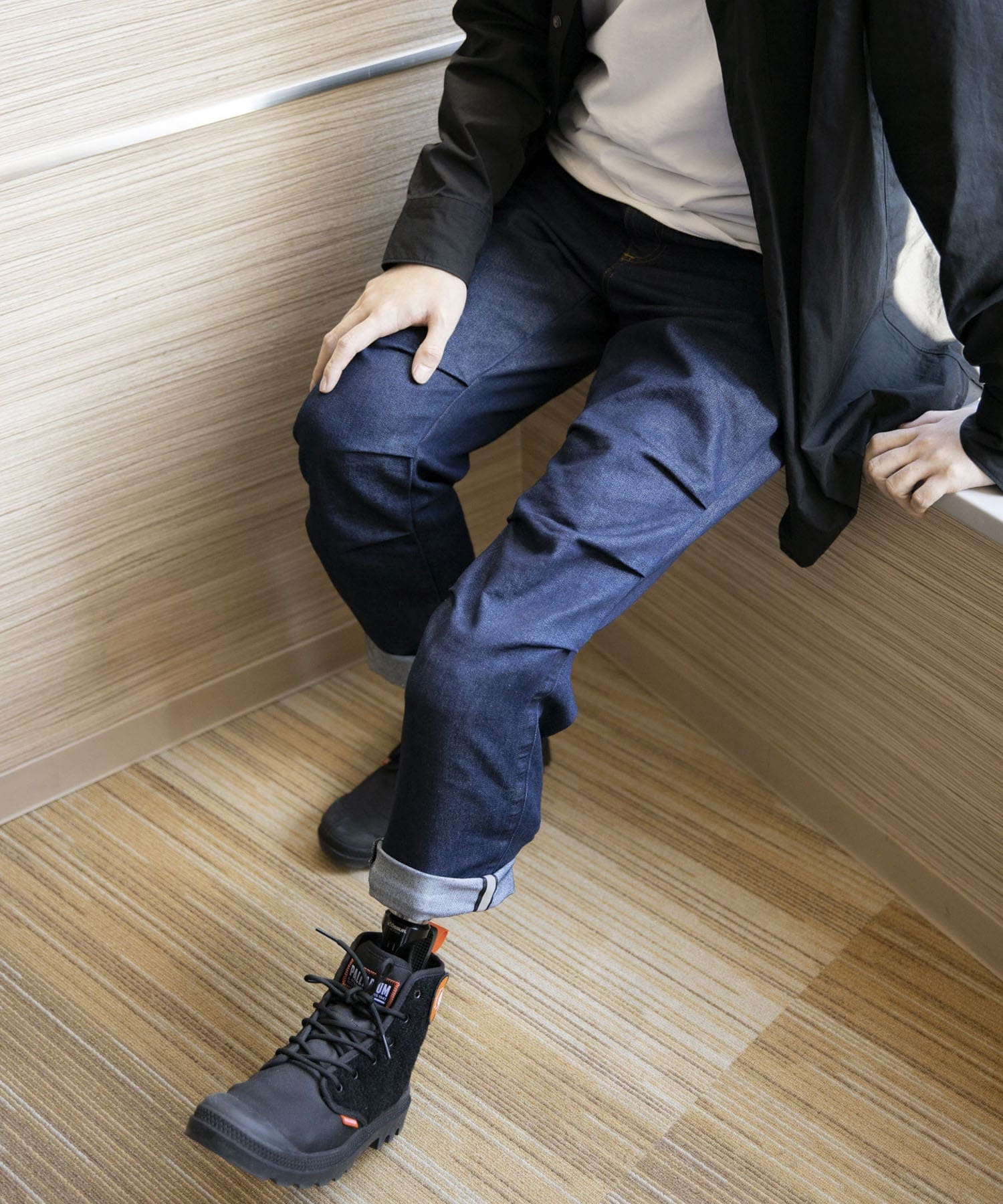 ザ グッドランド マーケット　any+easy denim pants D.blue S