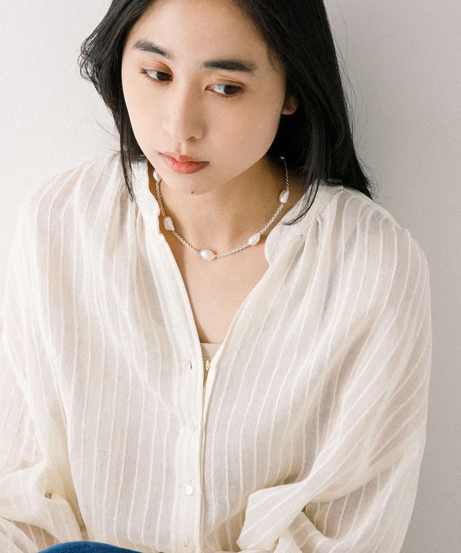 PLOW　Pearl Necklace Pearl SV -