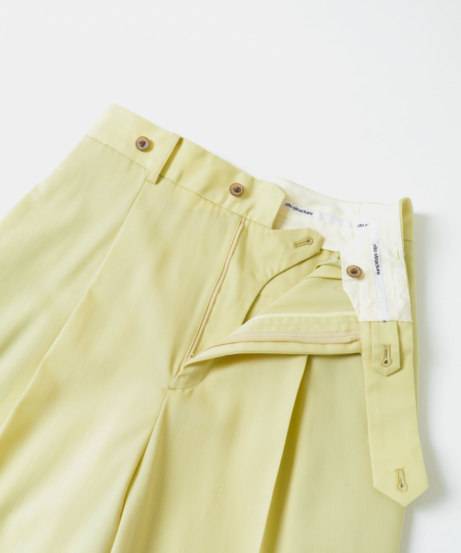 rito structure　Summer Wool  Tapered Pants YEL 1