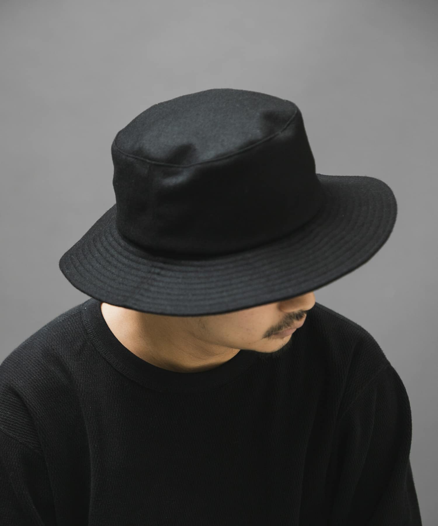 『別注』KIJIMA TAKAYUKI×URBAN RESEARCH　ウールフランネルハット 01 BLACK 2