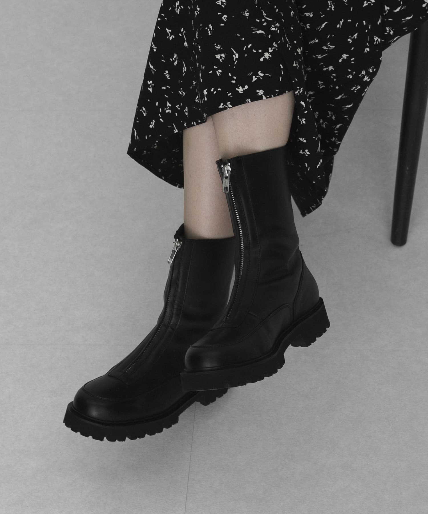 『25周年別注』CAMINANDO　CENTER ZIP BOOTS BLACK 6