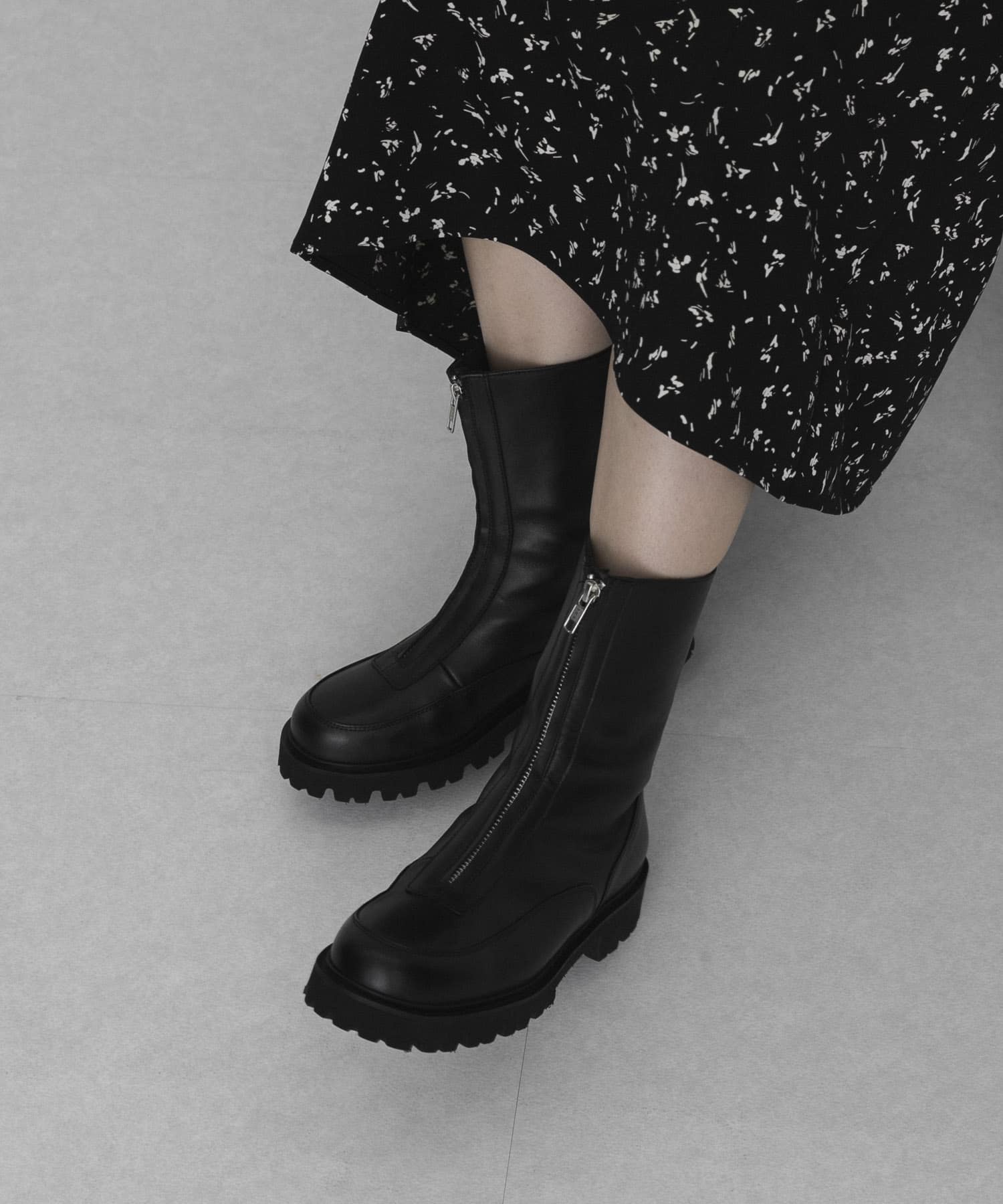 『25周年別注』CAMINANDO　CENTER ZIP BOOTS BLACK 6