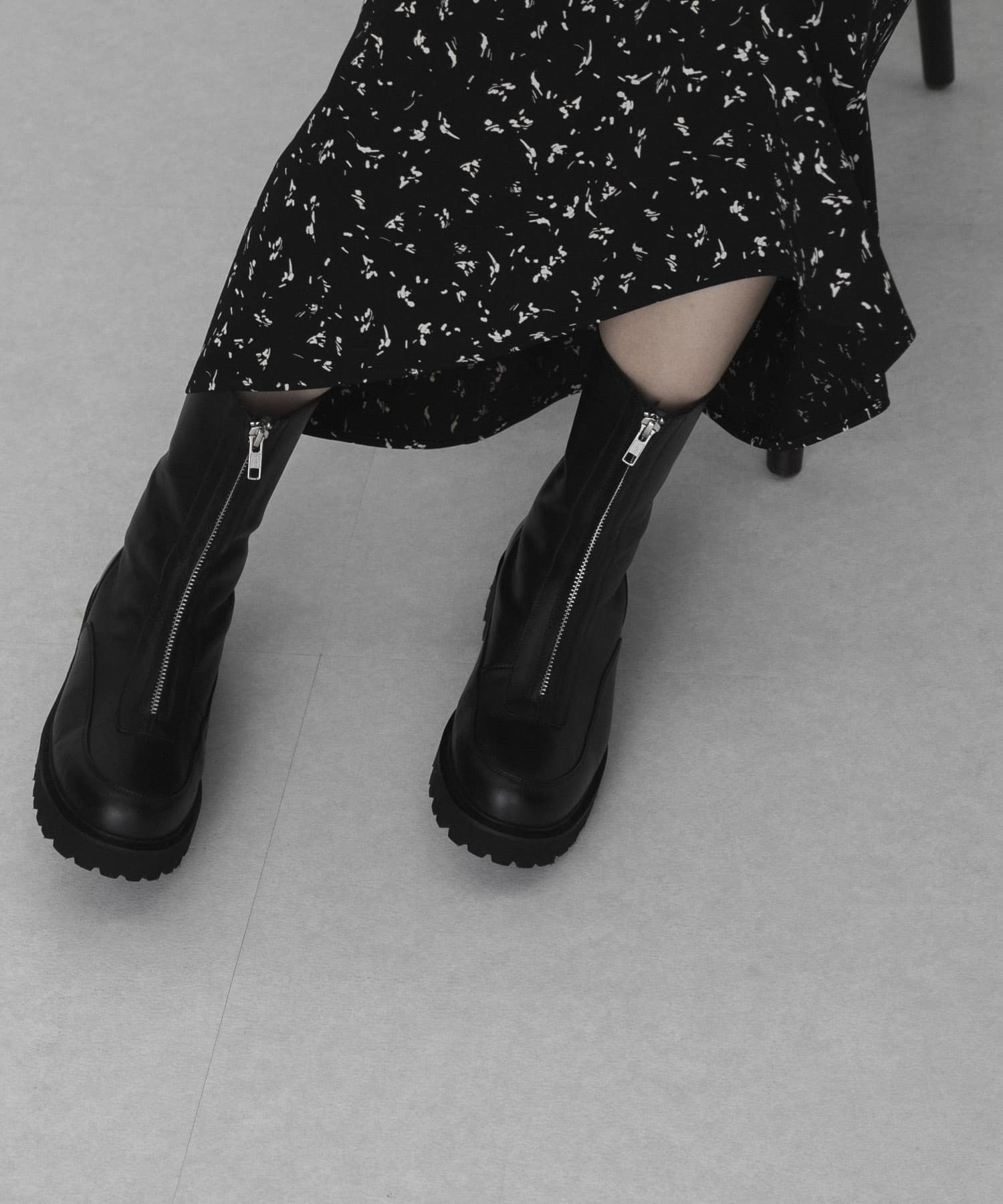 『25周年別注』CAMINANDO　CENTER ZIP BOOTS BLACK 6