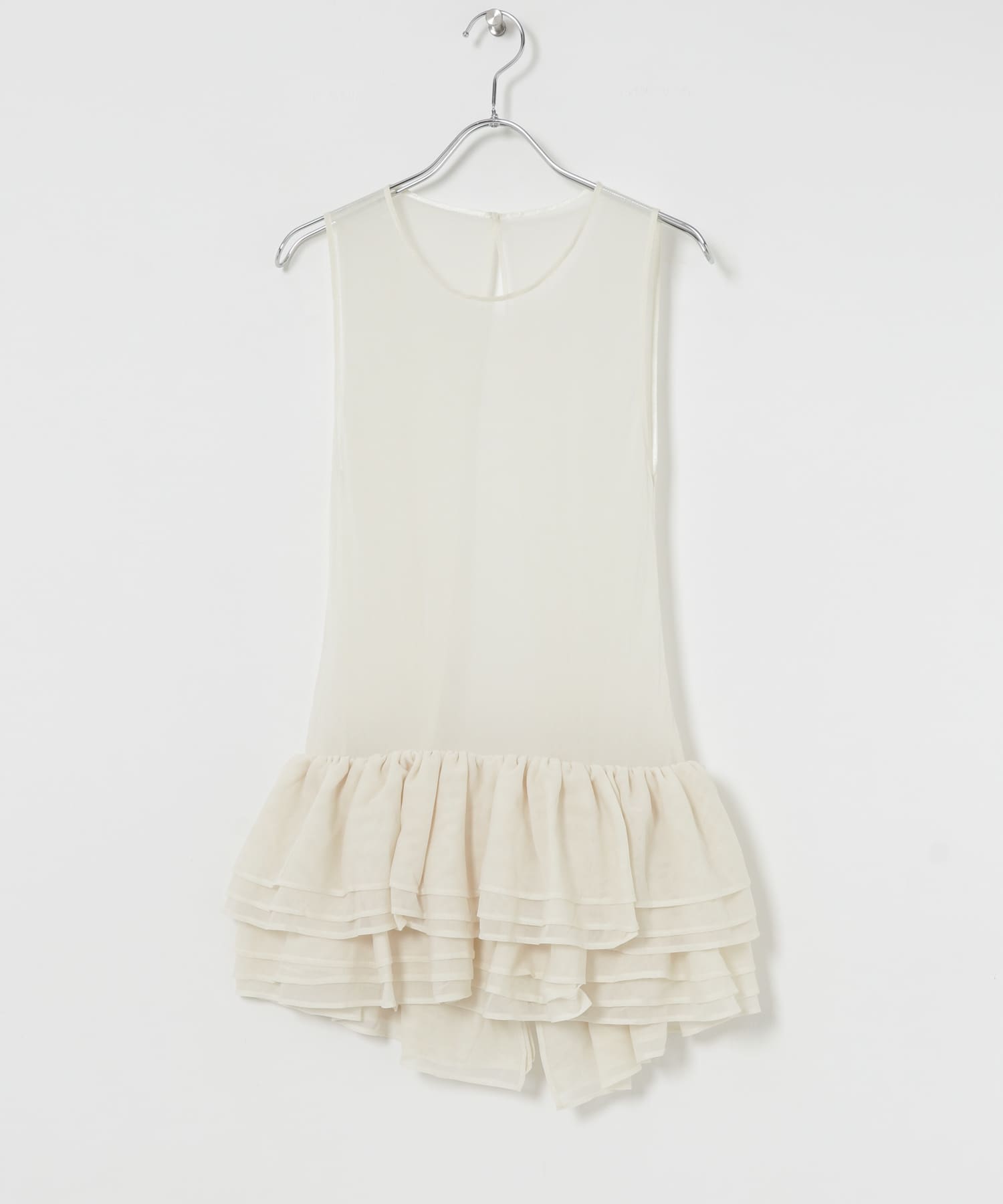 Po/　Tulle tunic dress WHITE FREE