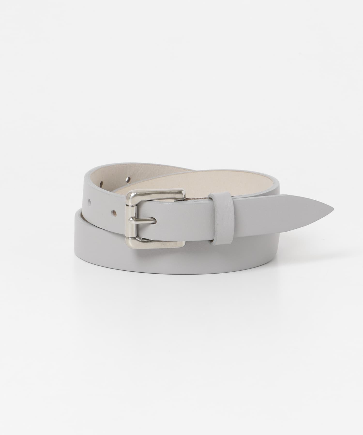 Scye　Smooth Leather Belt Light Gray M