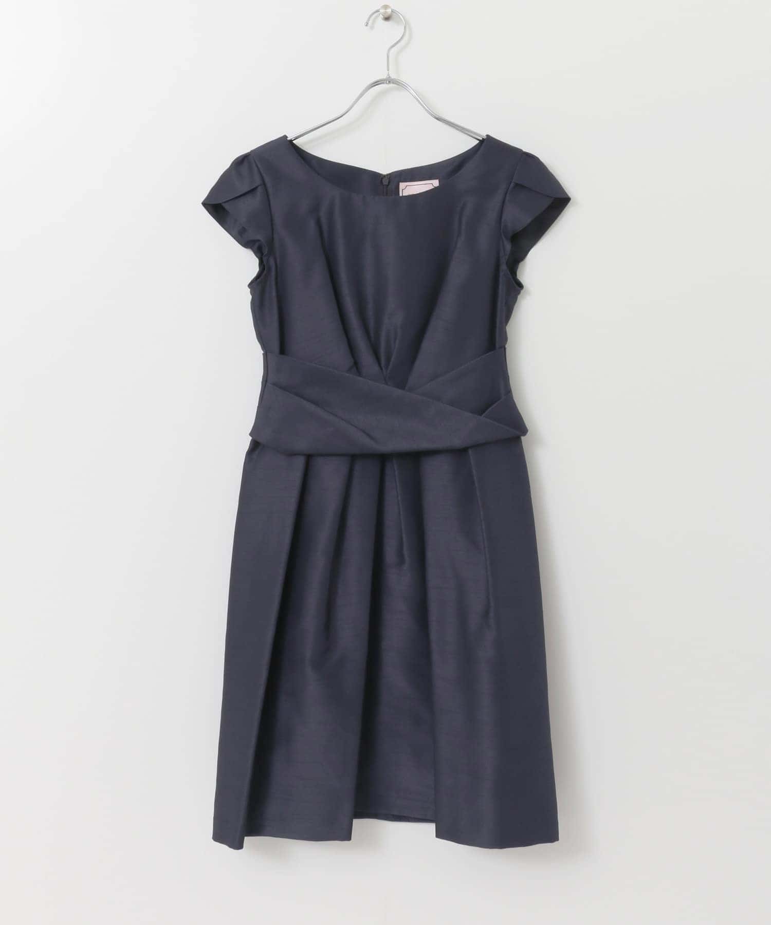 COUTURE MAISON　ウエストクロスワンピース ネイビー 38