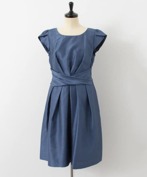 COUTURE MAISON　ウエストクロスワンピース ネイビー 38