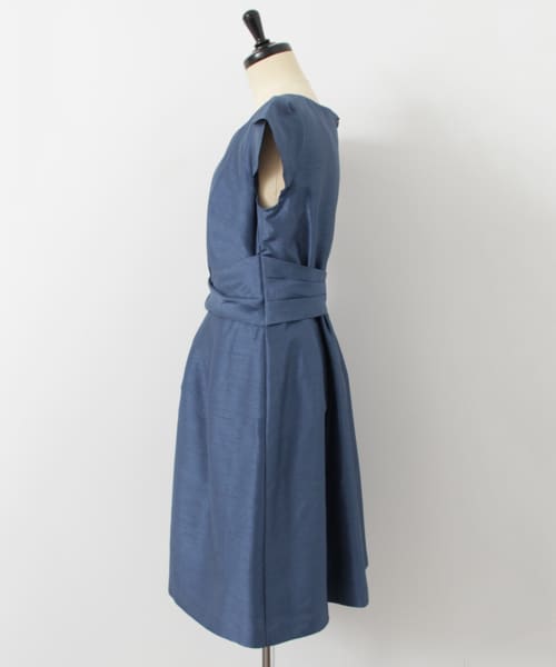 COUTURE MAISON　ウエストクロスワンピース ネイビー 38