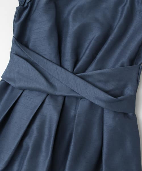 COUTURE MAISON　ウエストクロスワンピース ネイビー 38