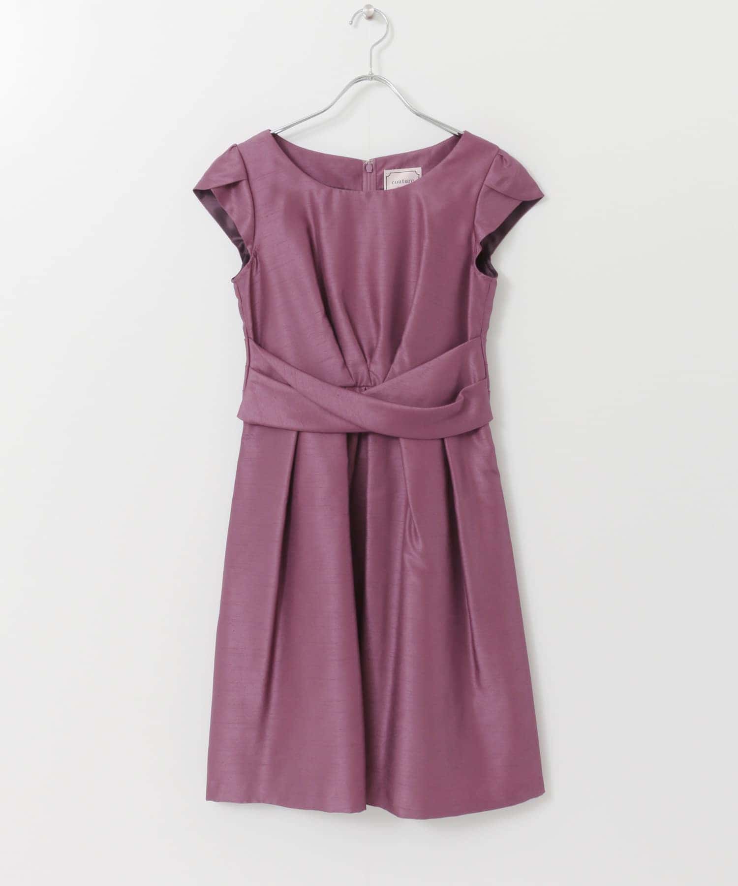 COUTURE MAISON　ウエストクロスワンピース パープル 38