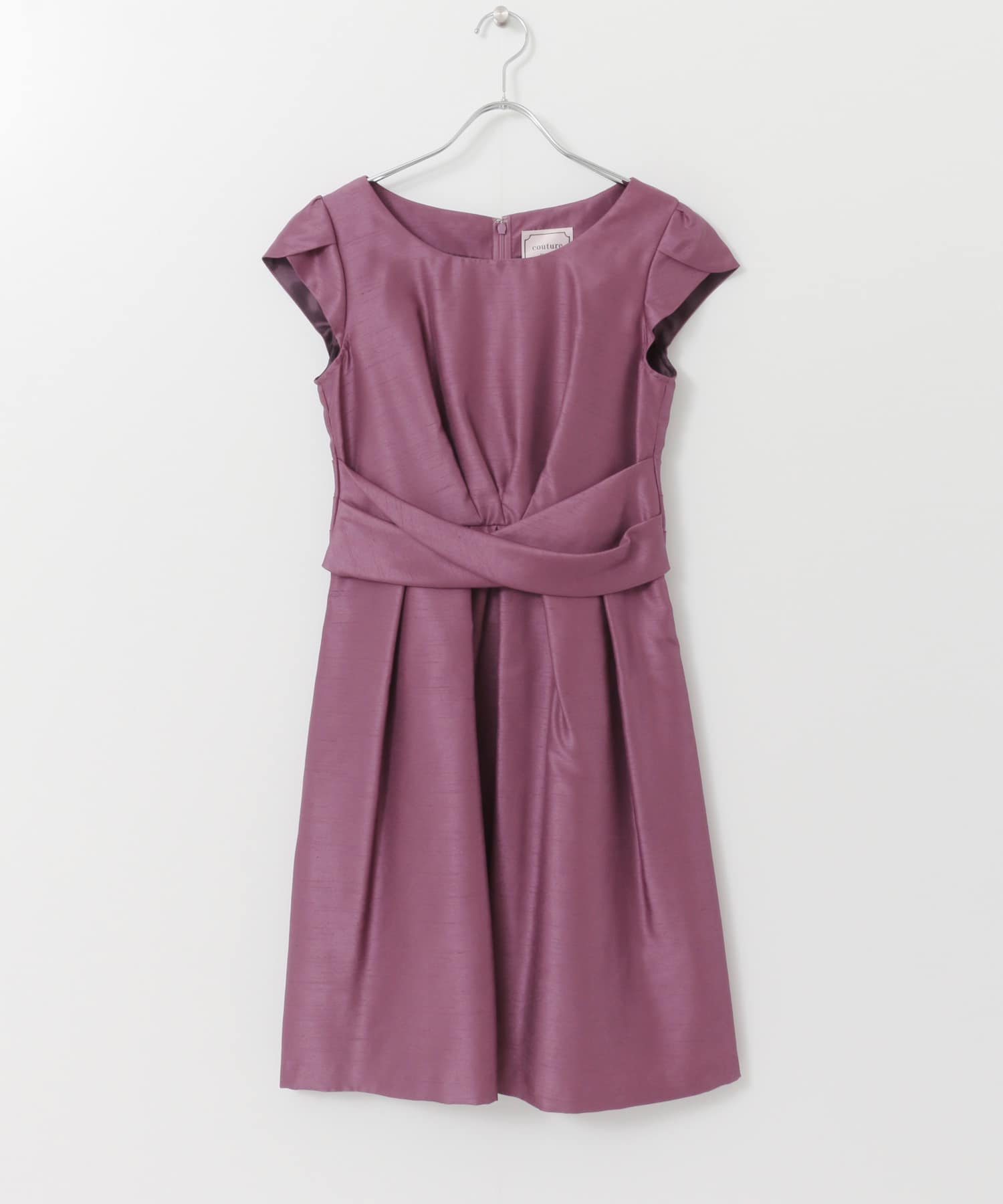 COUTURE MAISON　ウエストクロスワンピース パープル 38