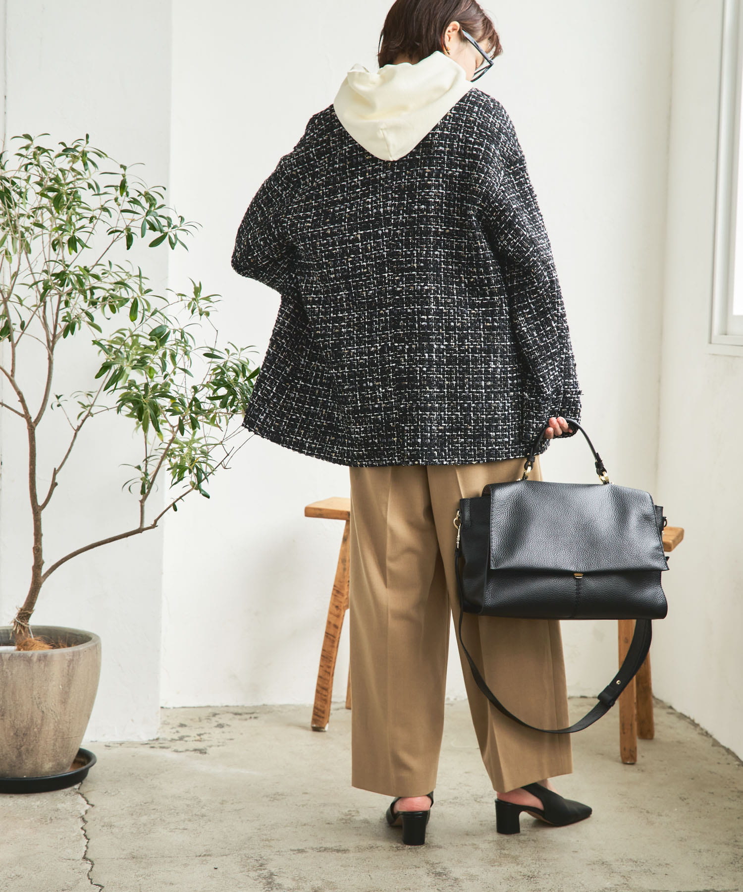 『別注』『MADE IN JAPAN』 MILLIWM×URBAN RESEARCH　ヒールパンプス BLACK 36