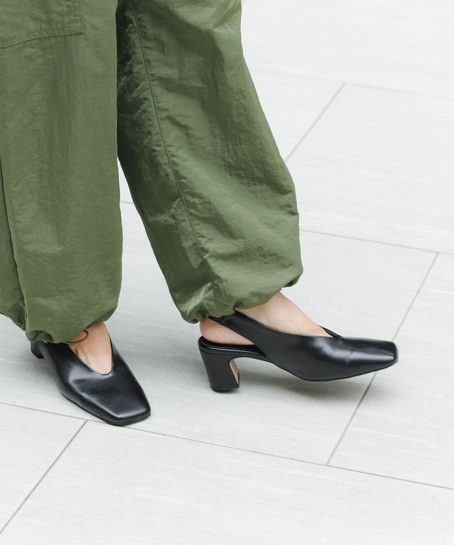 『別注』『MADE IN JAPAN』 MILLIWM×URBAN RESEARCH　ヒールパンプス BLACK 36