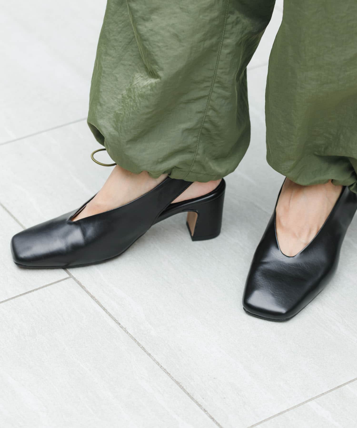 『別注』『MADE IN JAPAN』 MILLIWM×URBAN RESEARCH　ヒールパンプス BLACK 37