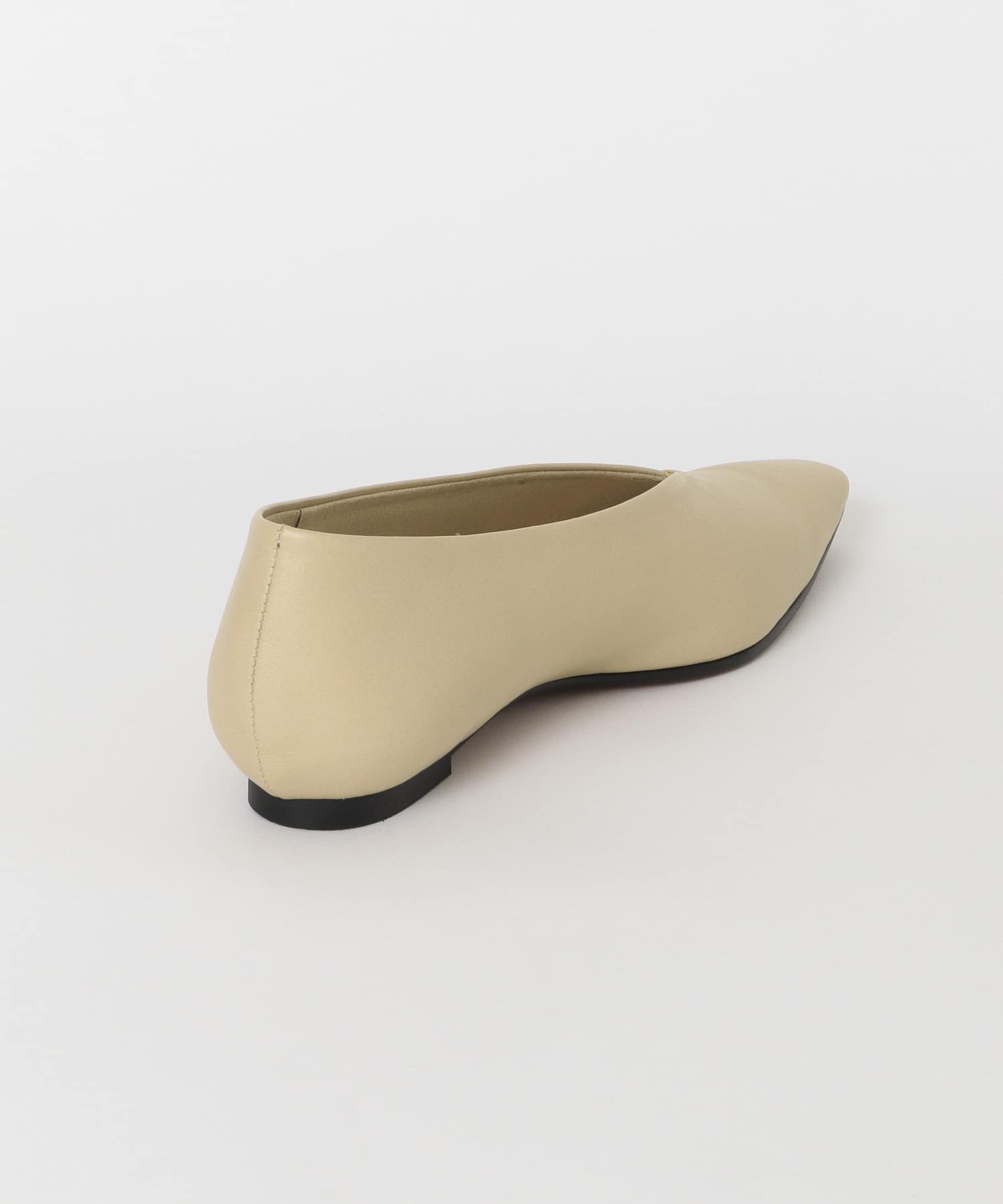 quartierglam　CHISEL TOE V CUT PUMPS BEIGE 35.5