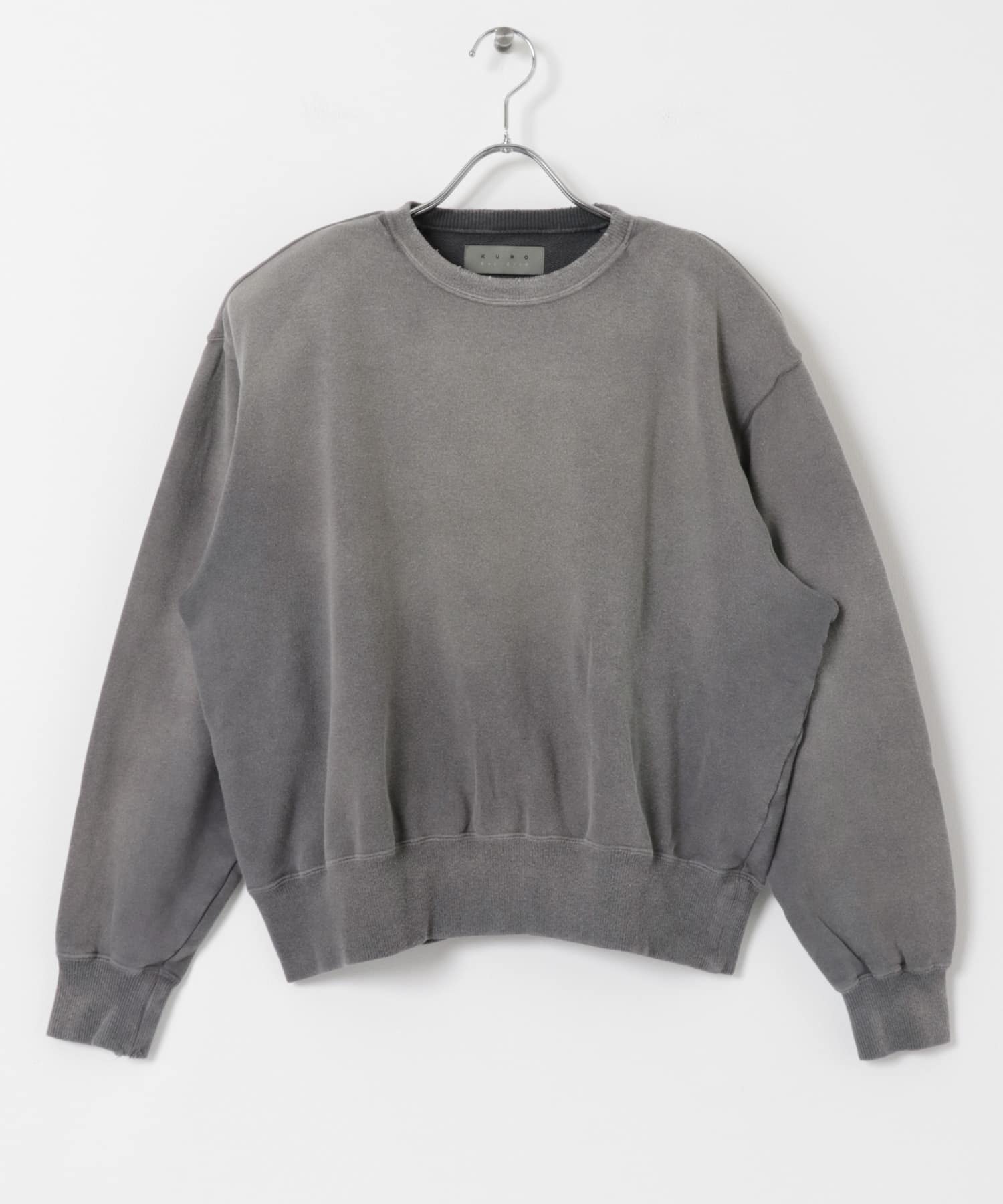 KURO　POWERSHOULDER SWEAT BLACK S