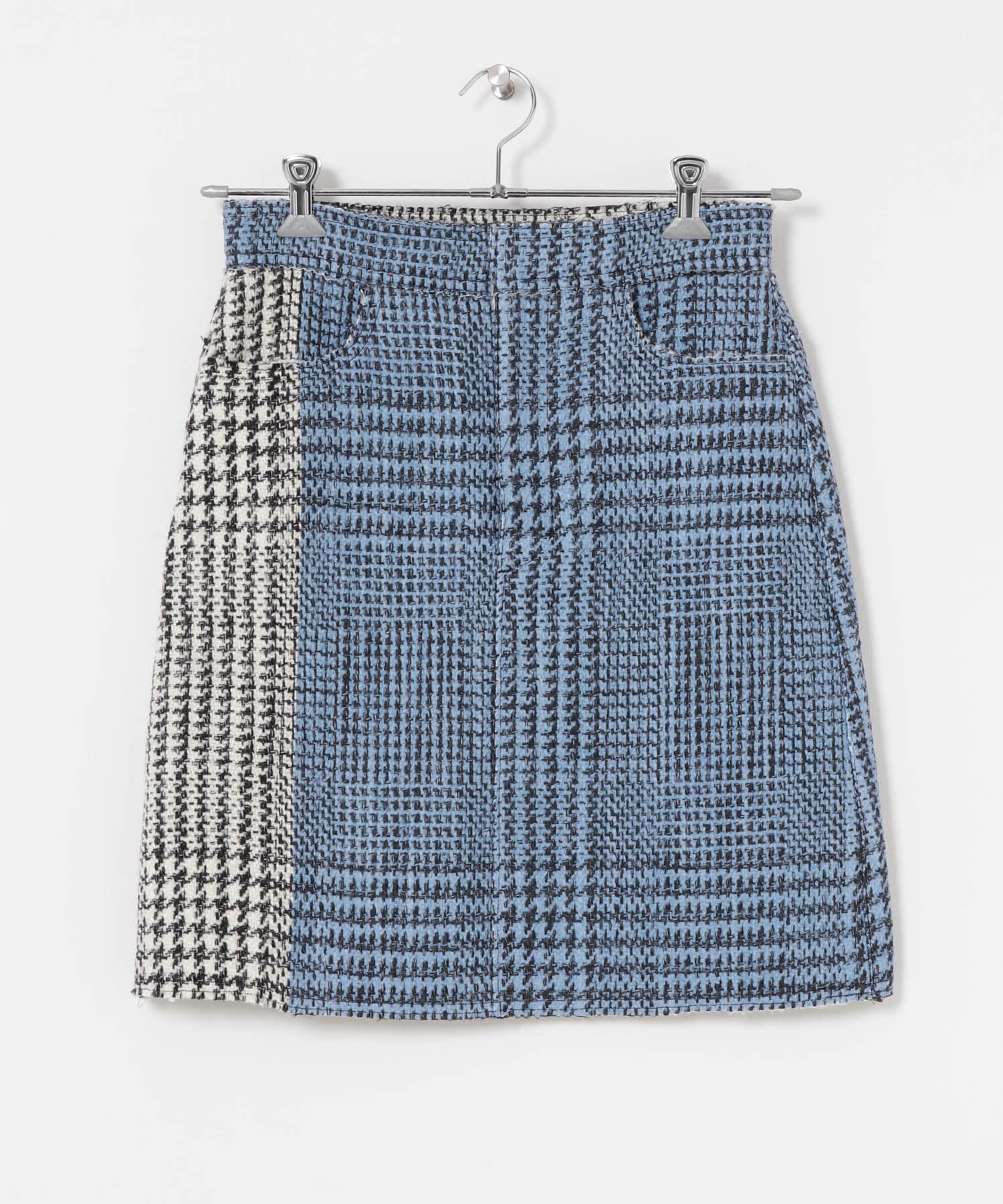 CURRENTAGE　COATED TWEED SKIRT SAX 1