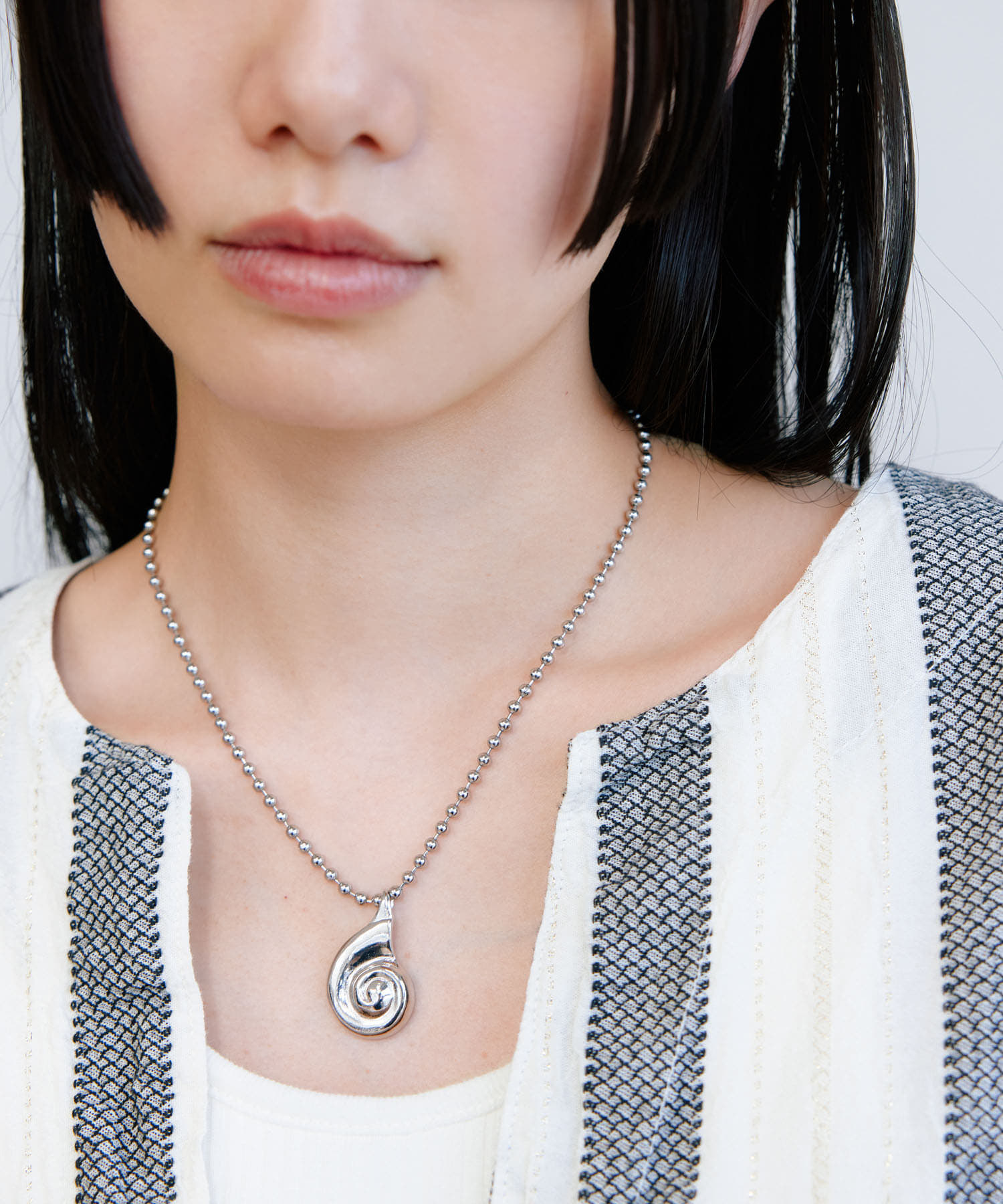 IRIS47　ammonite necklace silver -