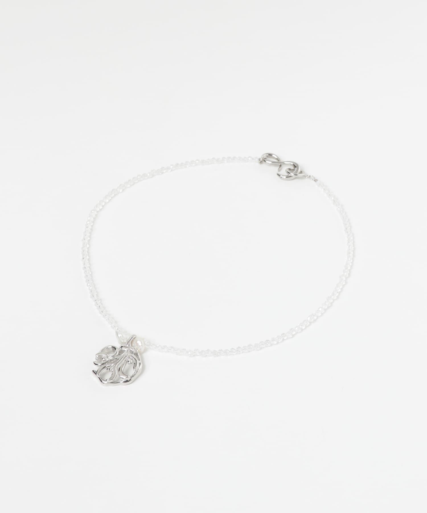 IRIS47　ginger crystal necklace silver -