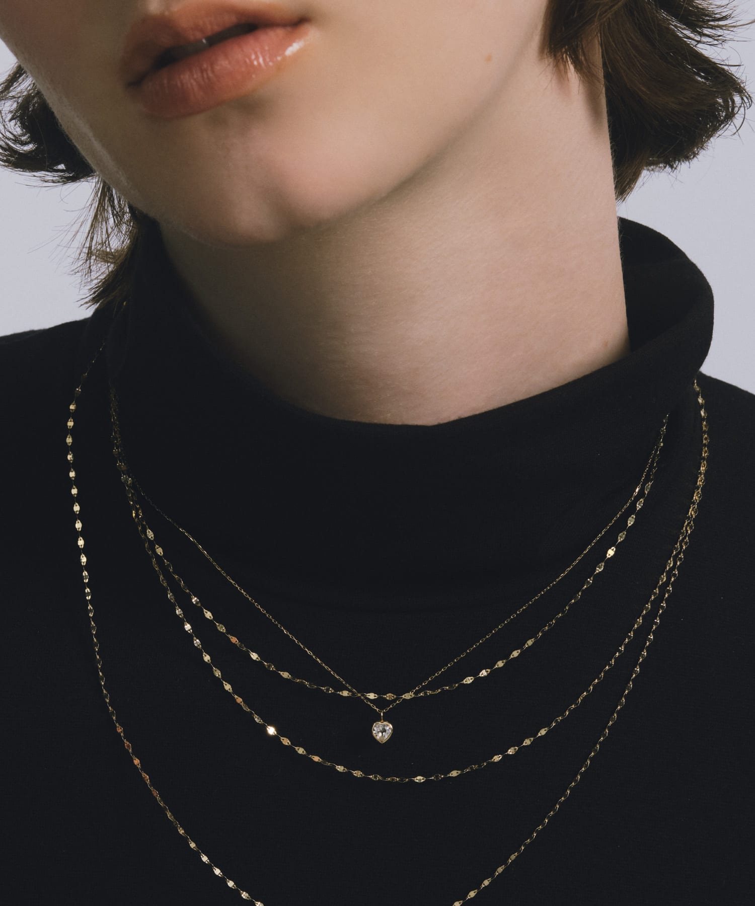 ルボンボン　ネックレス　ハート　アーバンリサーチ LES BON BON happiness necklace(- whitetopaz): アクセサリー