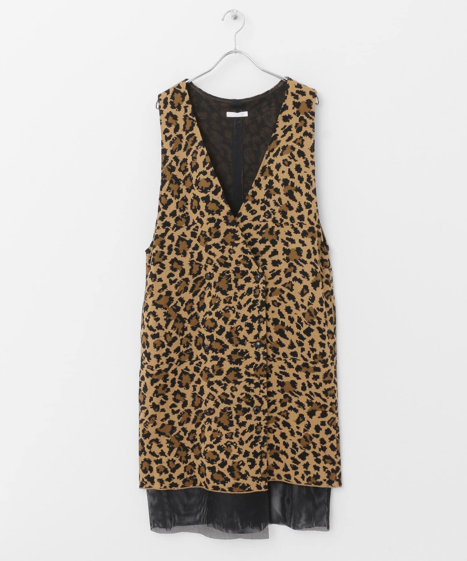bolsista　KNIT VEST BROWN FREE