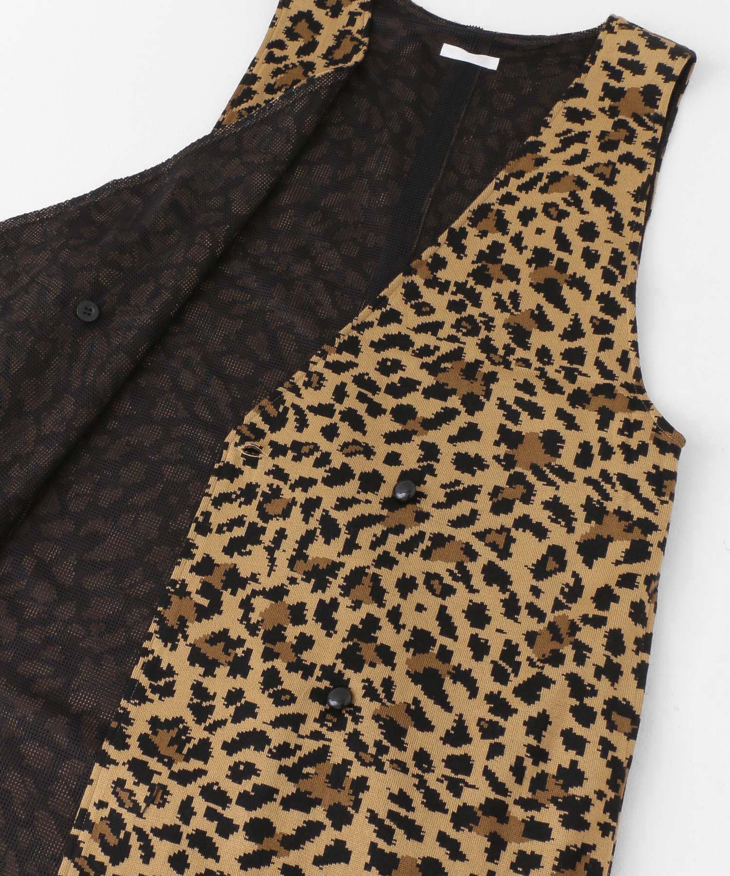 bolsista　KNIT VEST BROWN FREE