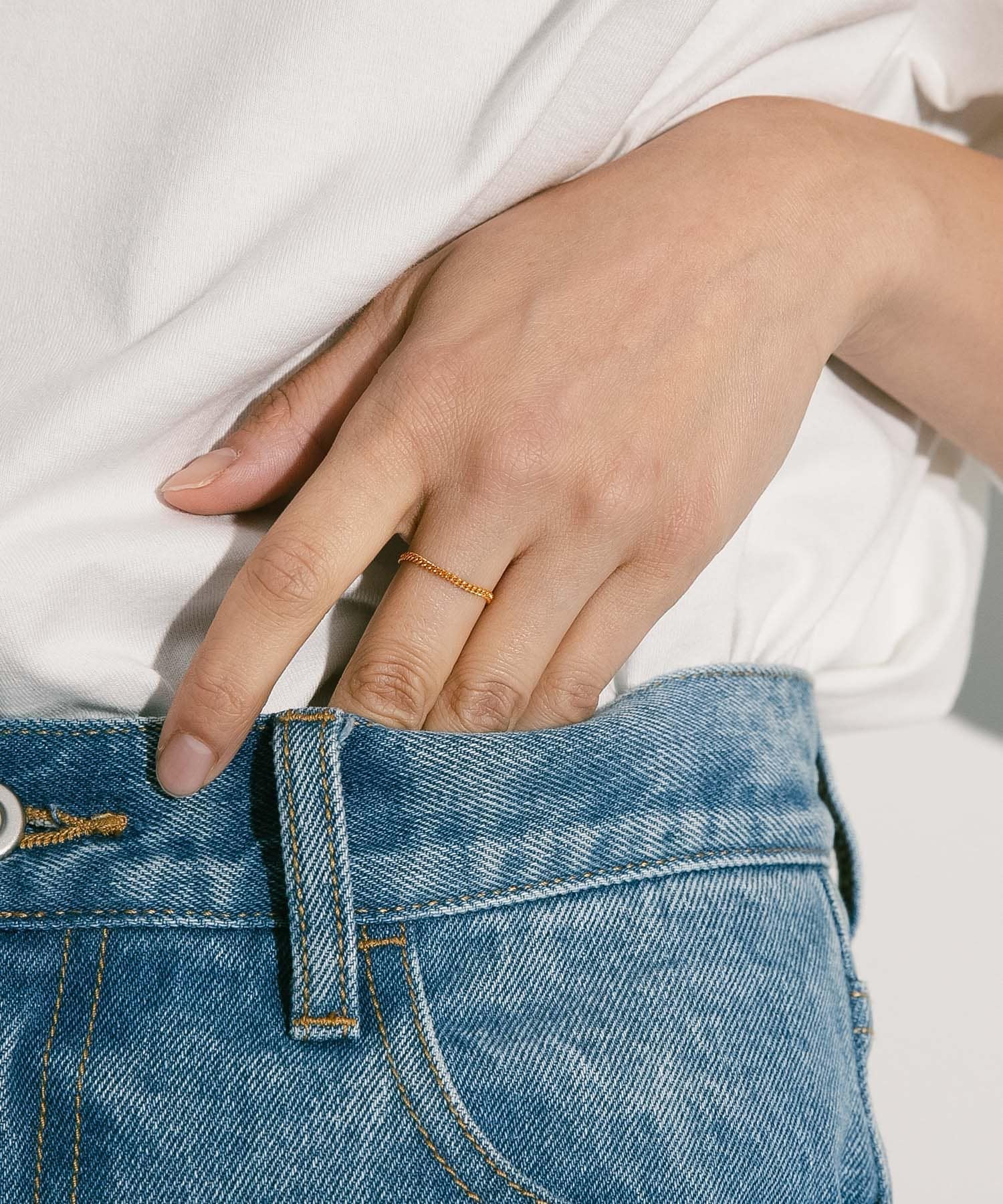 decor『デコール』　18K FlatlinkRing Gold 11