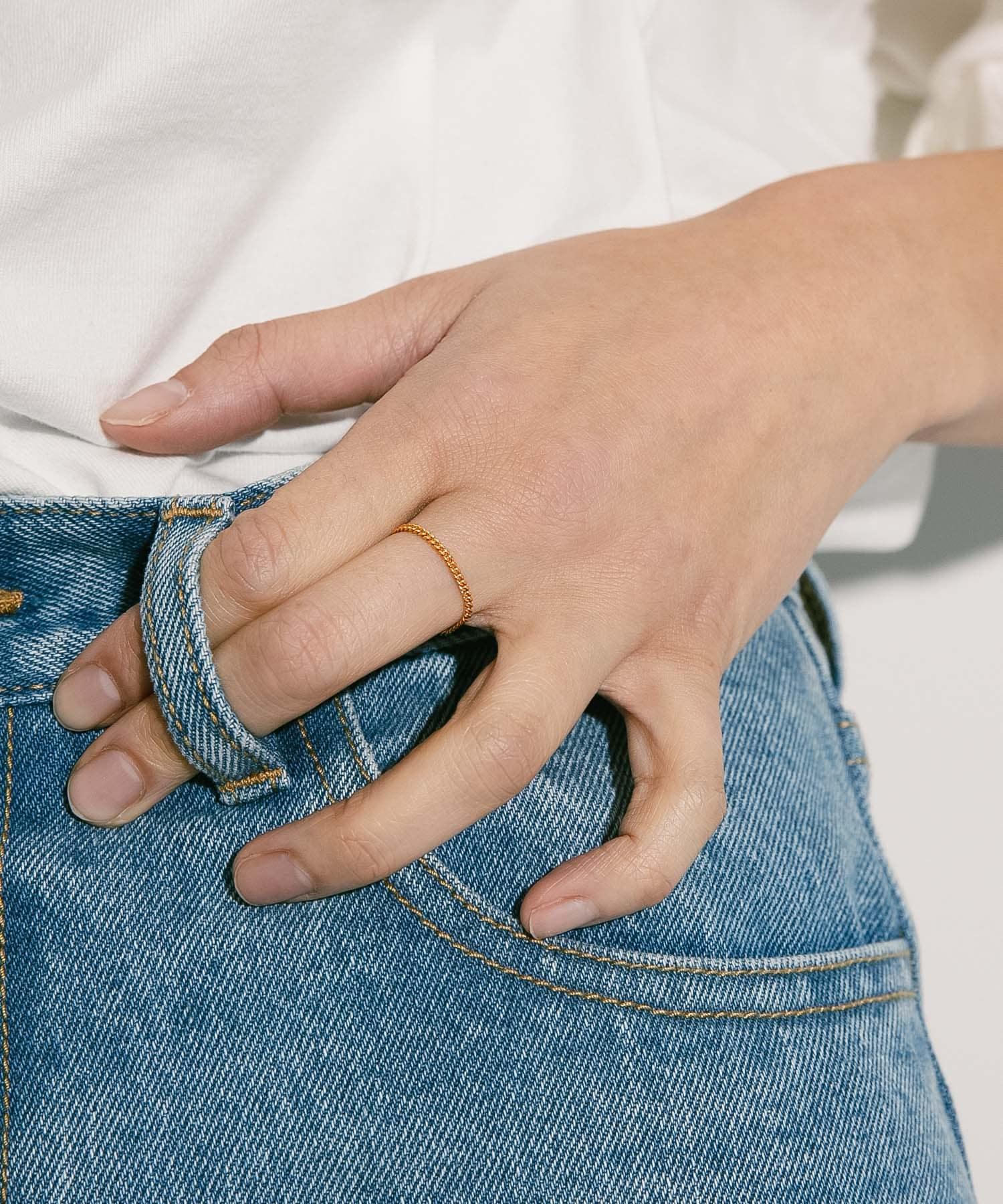 decor『デコール』　18K FlatlinkRing Gold 11