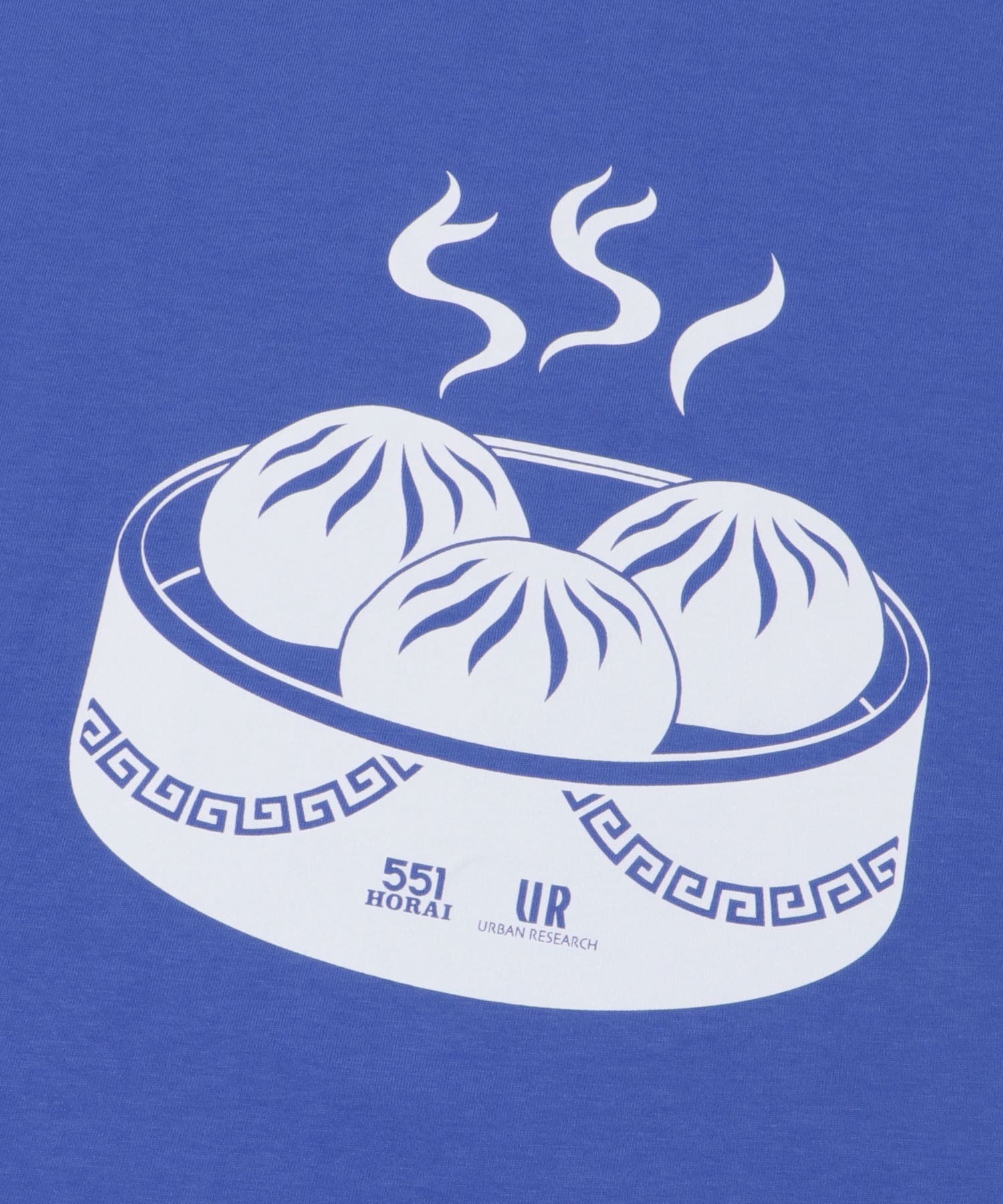 551蓬莱×UR　SHORT-SLEEVE T-SHIRTS BLUE S