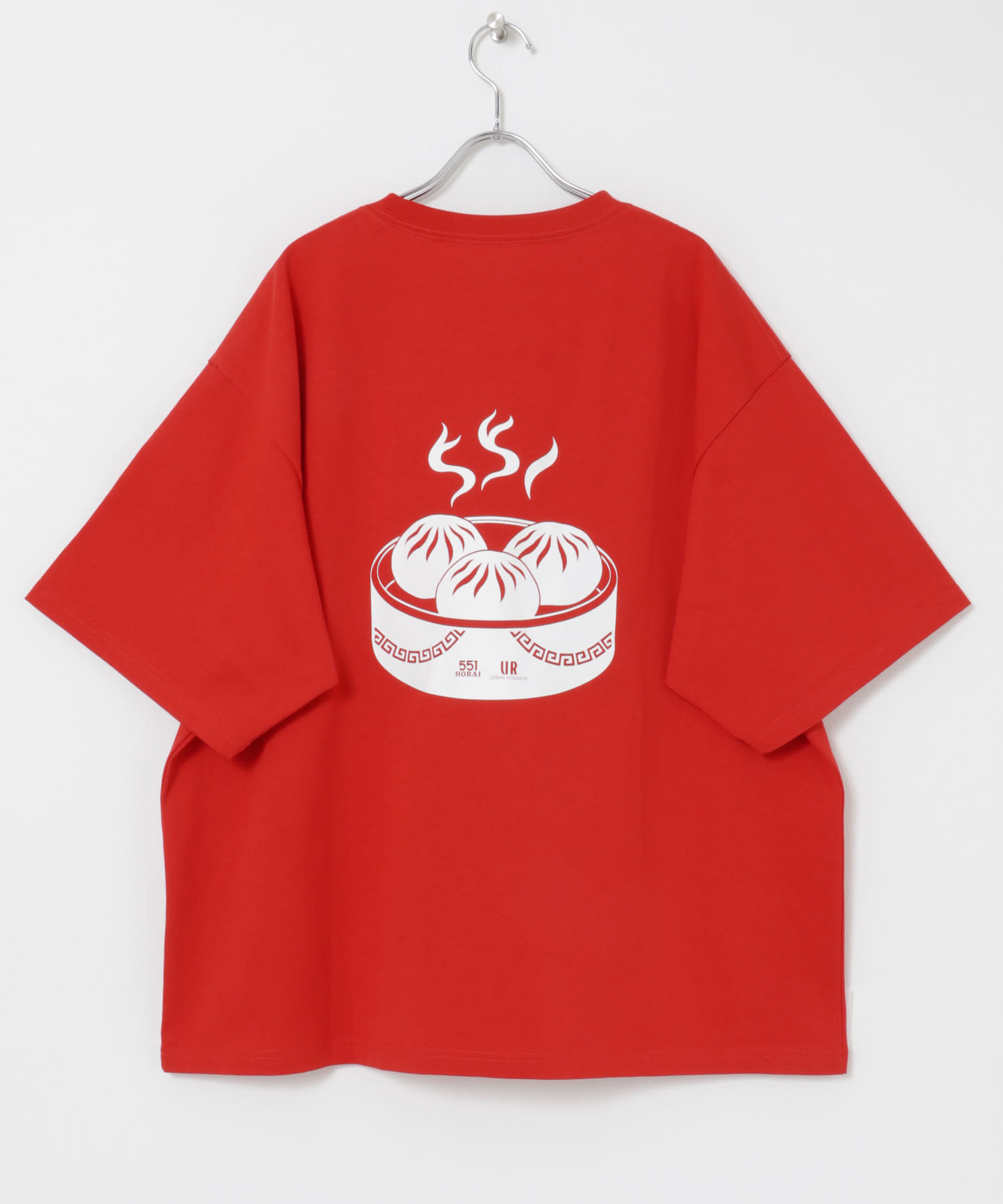 551蓬莱×UR　SHORT-SLEEVE T-SHIRTS RED S