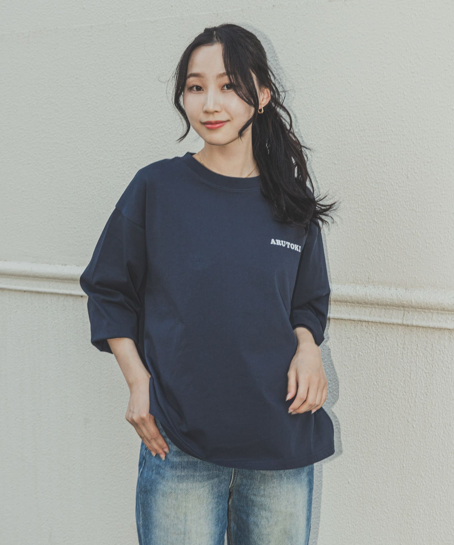 551蓬莱×UR　LONG-SLEEVE T-SHIRTS NAVY S