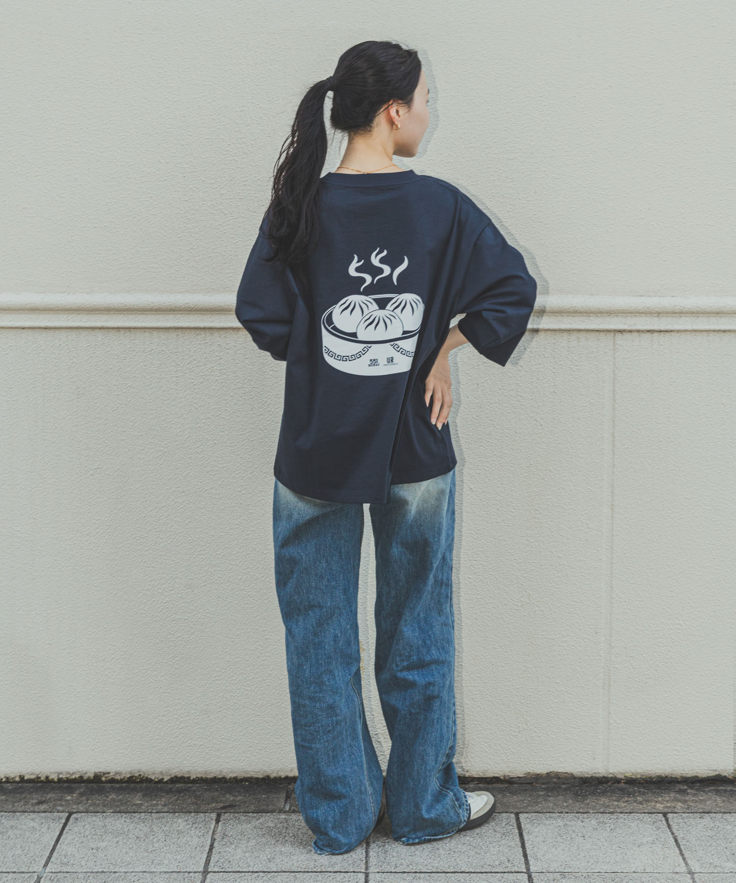 551蓬莱×UR　LONG-SLEEVE T-SHIRTS NAVY S