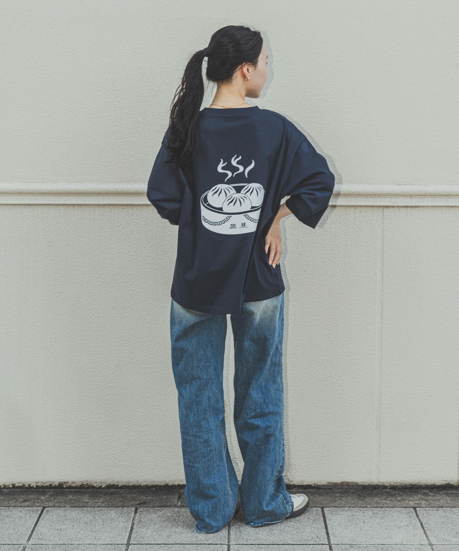 551蓬莱×UR　LONG-SLEEVE T-SHIRTS NAVY S