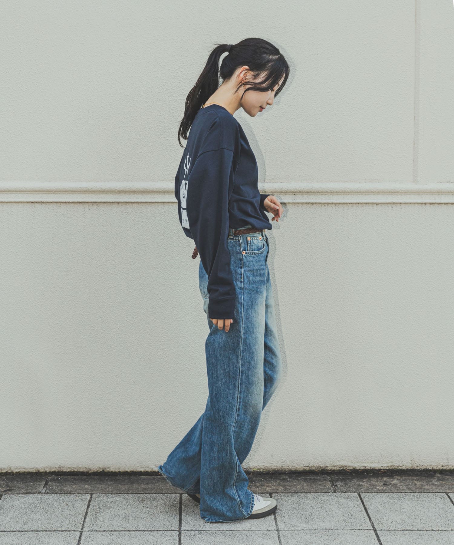 551蓬莱×UR　LONG-SLEEVE T-SHIRTS NAVY S