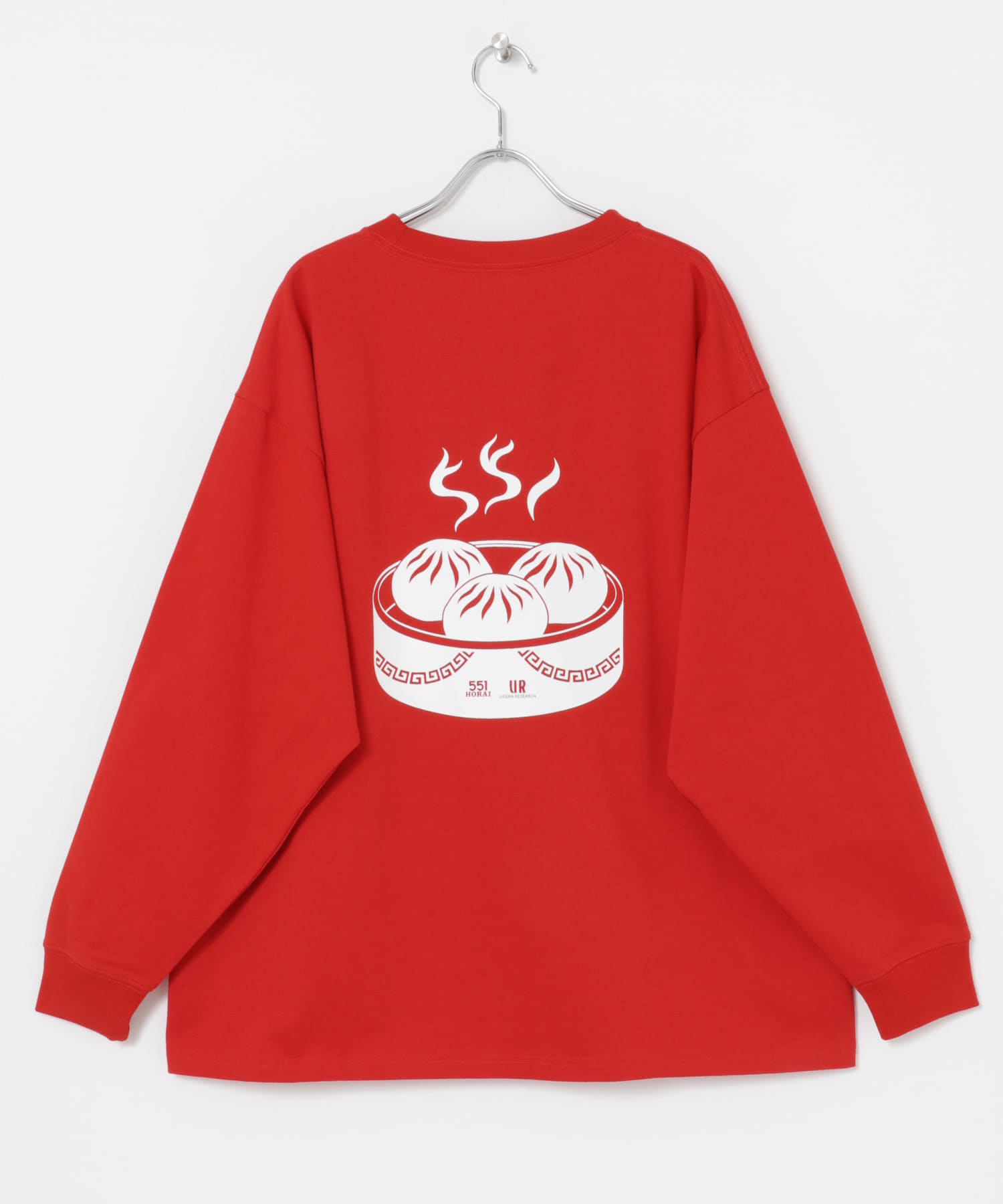 551蓬莱×UR　LONG-SLEEVE T-SHIRTS RED S