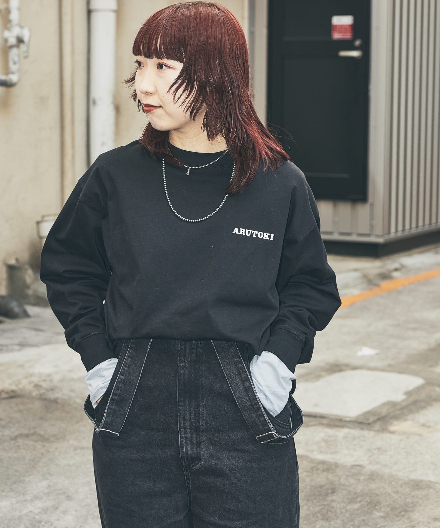 551蓬莱×UR　LONG-SLEEVE T-SHIRTS BLACK S