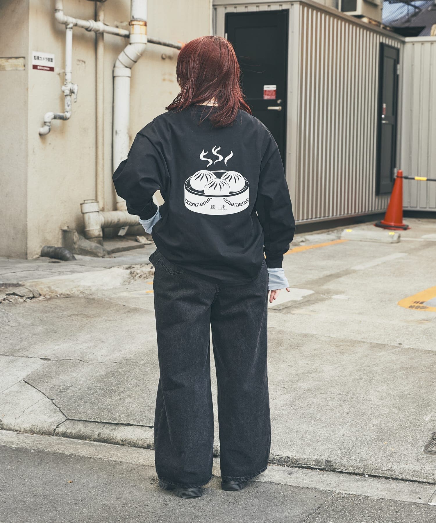 551蓬莱×UR　LONG-SLEEVE T-SHIRTS BLACK S