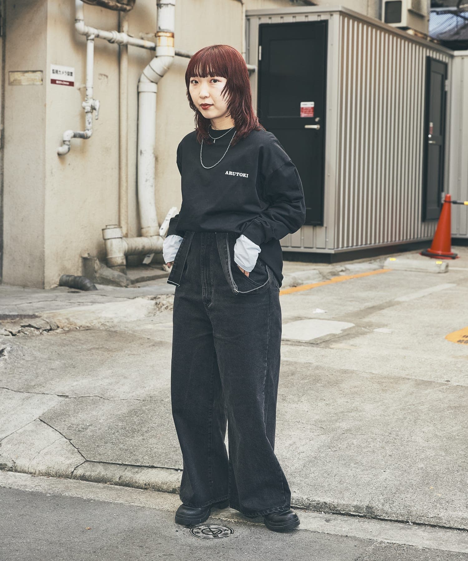 551蓬莱×UR　LONG-SLEEVE T-SHIRTS BLACK S