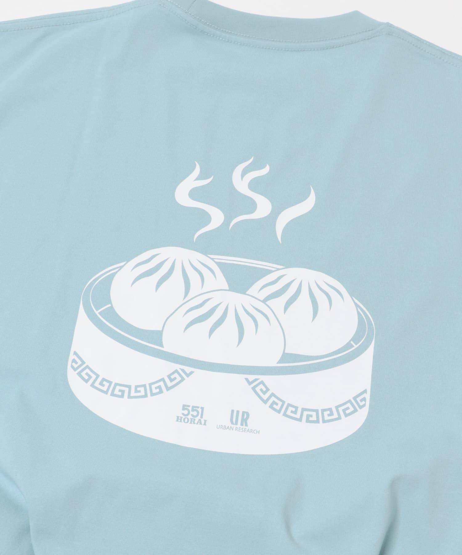 551蓬莱×UR　ドロストショートスリーブTシャツ ICE BLUE S