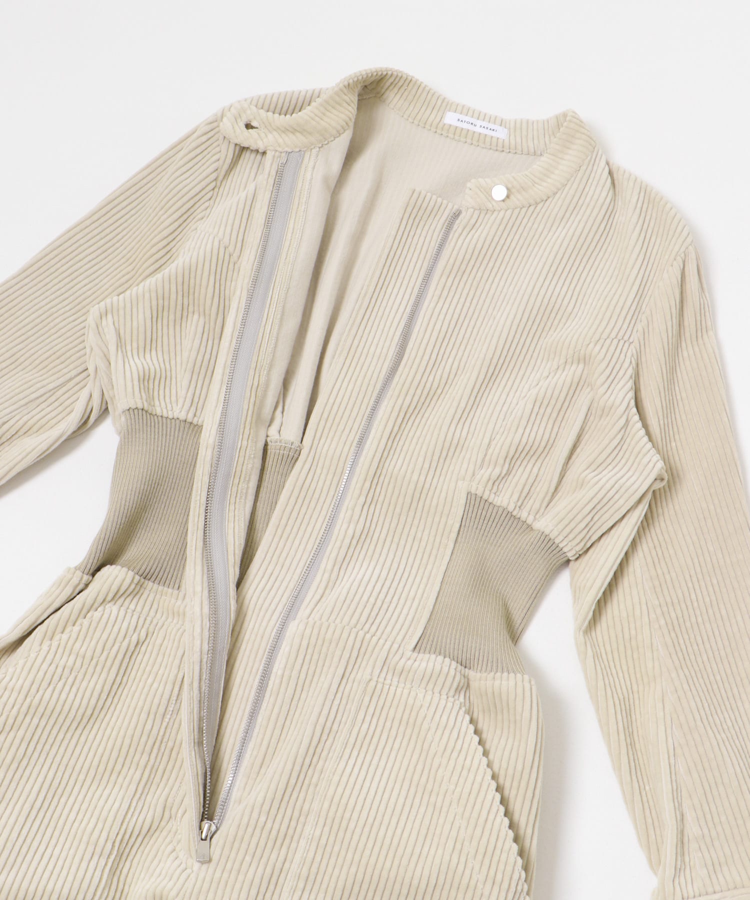 SATORU SASAKI　WAIST-RIB JUMPSUIT GRAY 1
