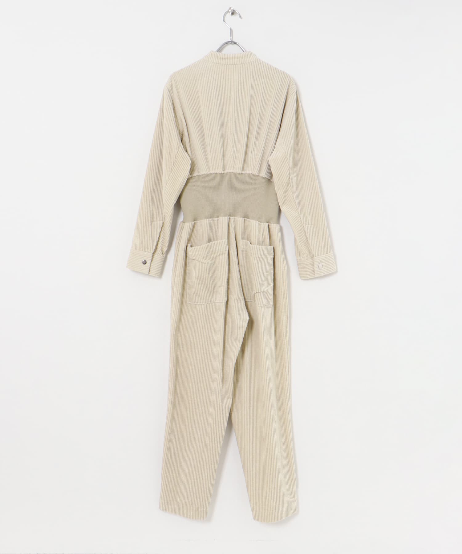 SATORU SASAKI　WAIST-RIB JUMPSUIT GRAY 1