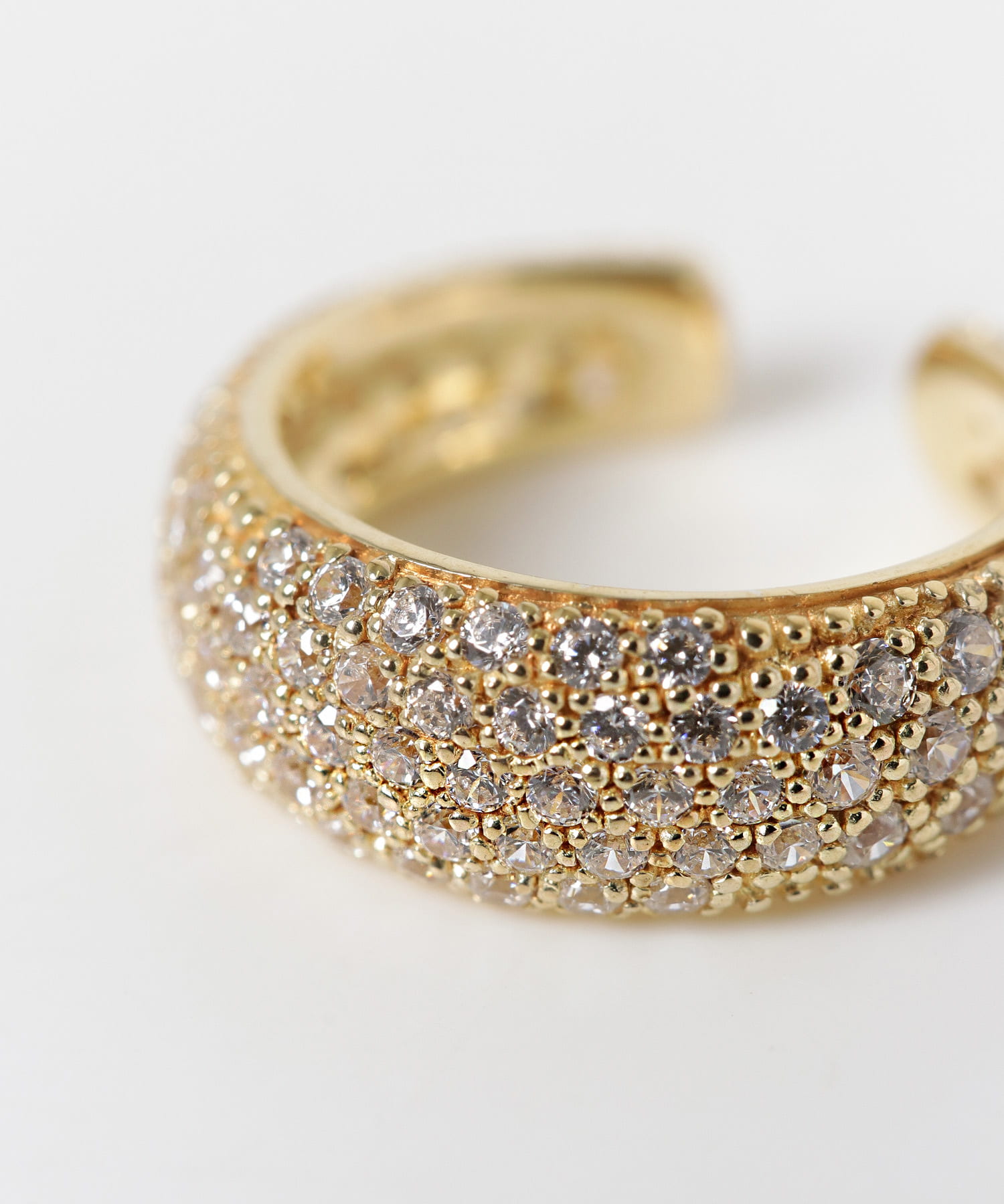 TOM WOOD　Ear Cuff Thick Zircon Gld GOLD M