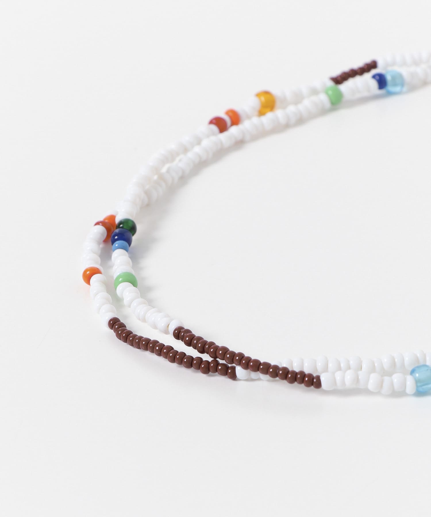 FOLK/N　beads multi necklace WHITE -