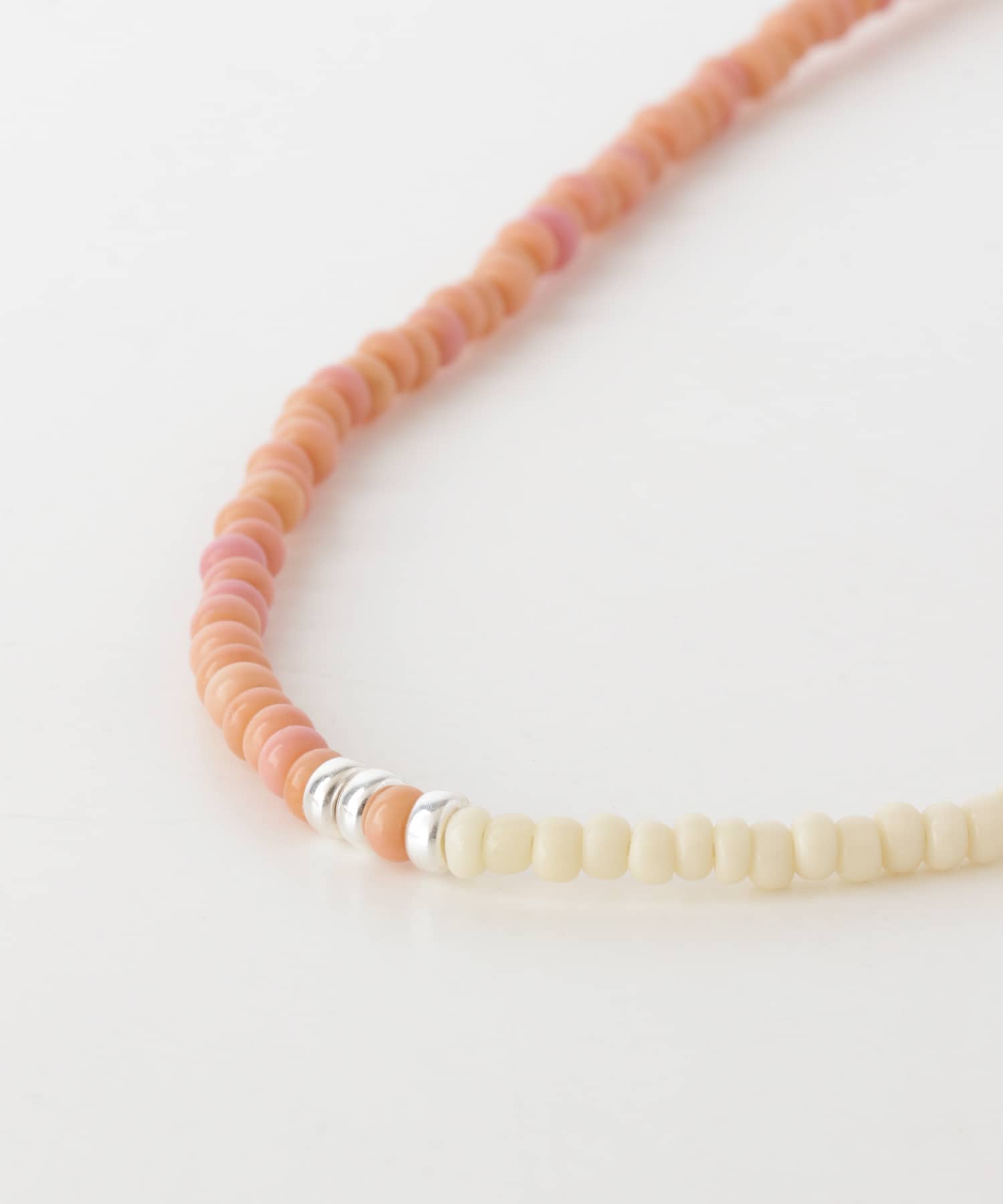 『別注』FOLK/N　Vintage beads necklace 別注PINK -