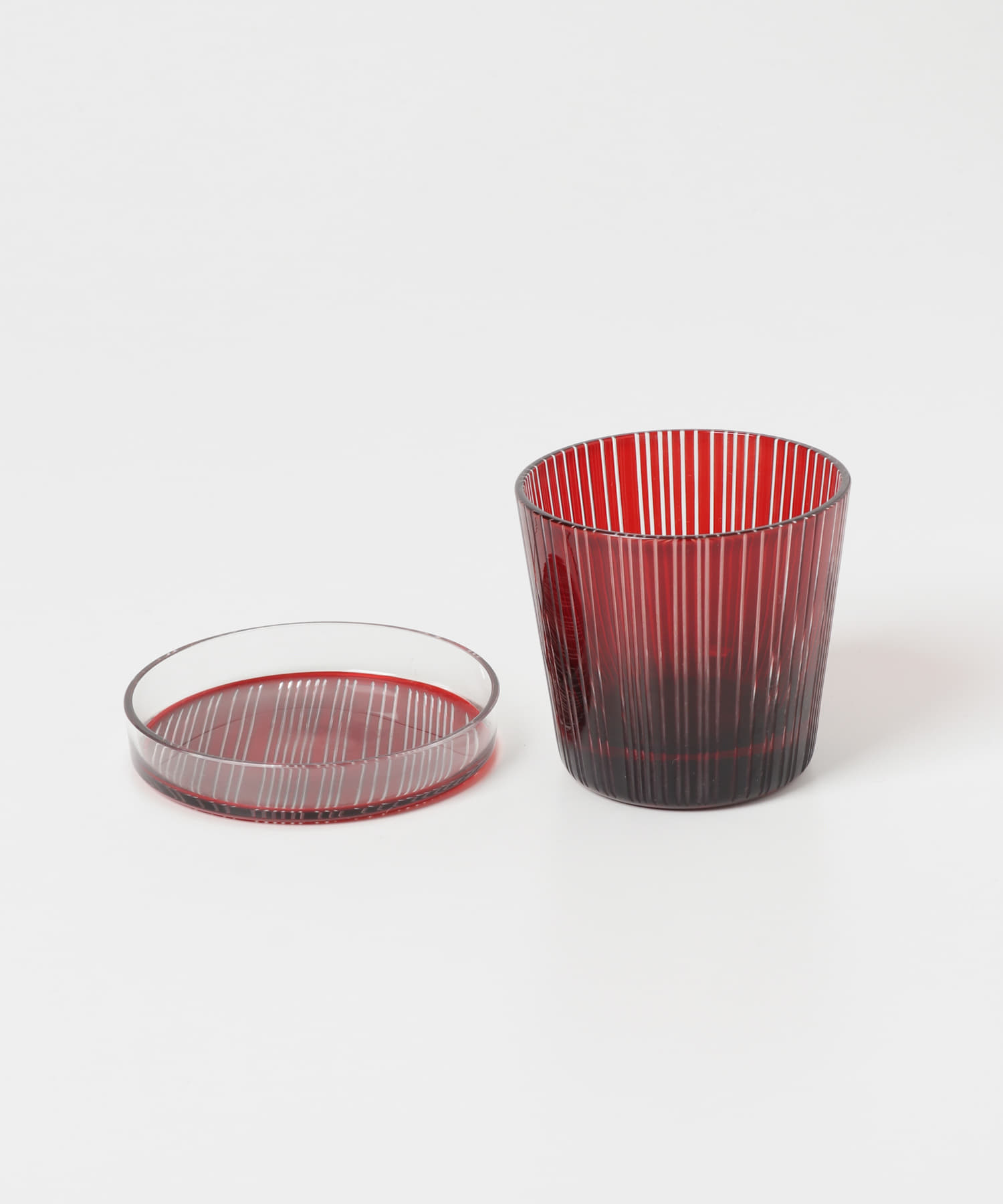 廣田硝子　蓋ちょこ 滝縞 - -