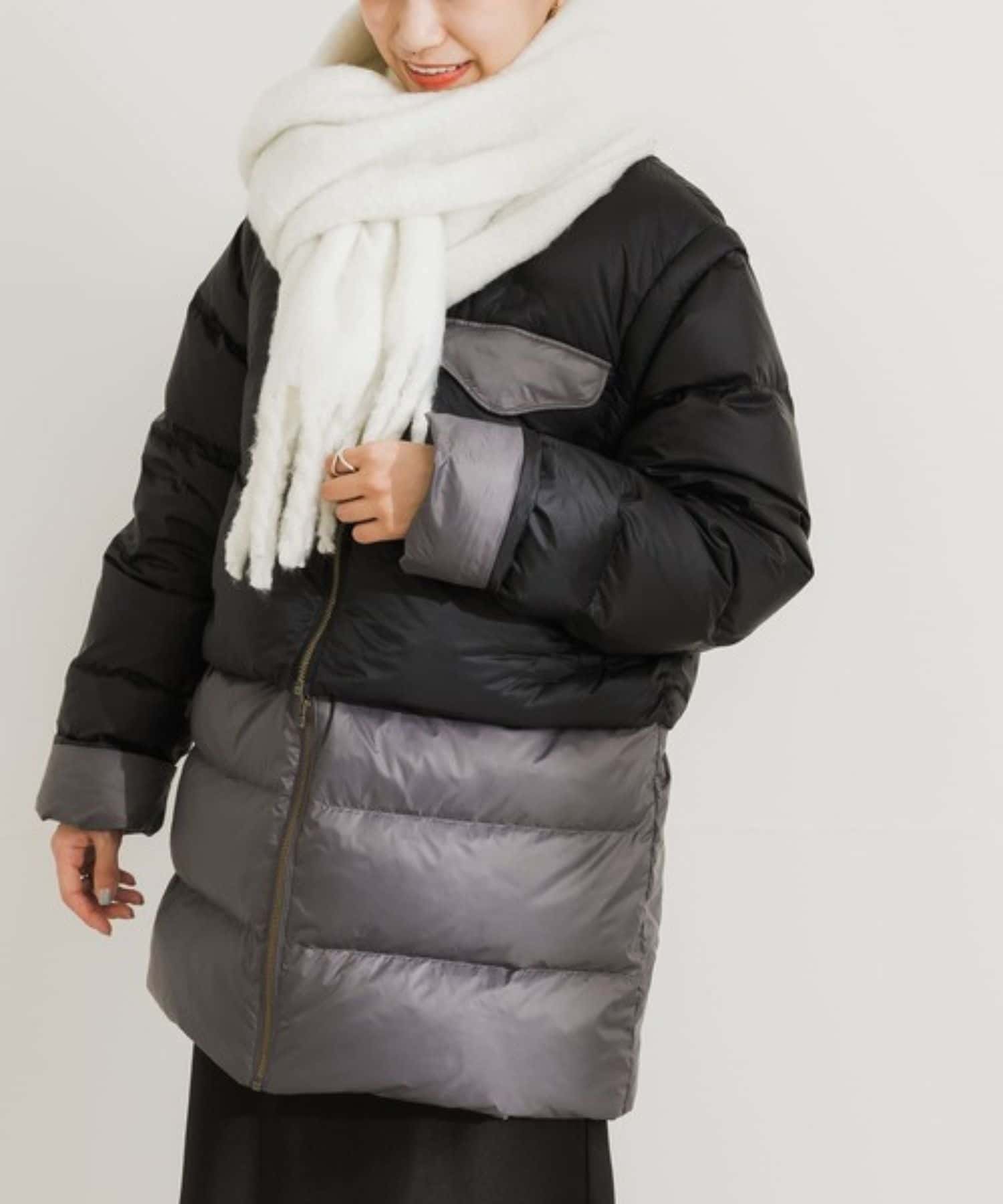Customize GreenDown Jacket BLK x GRY one