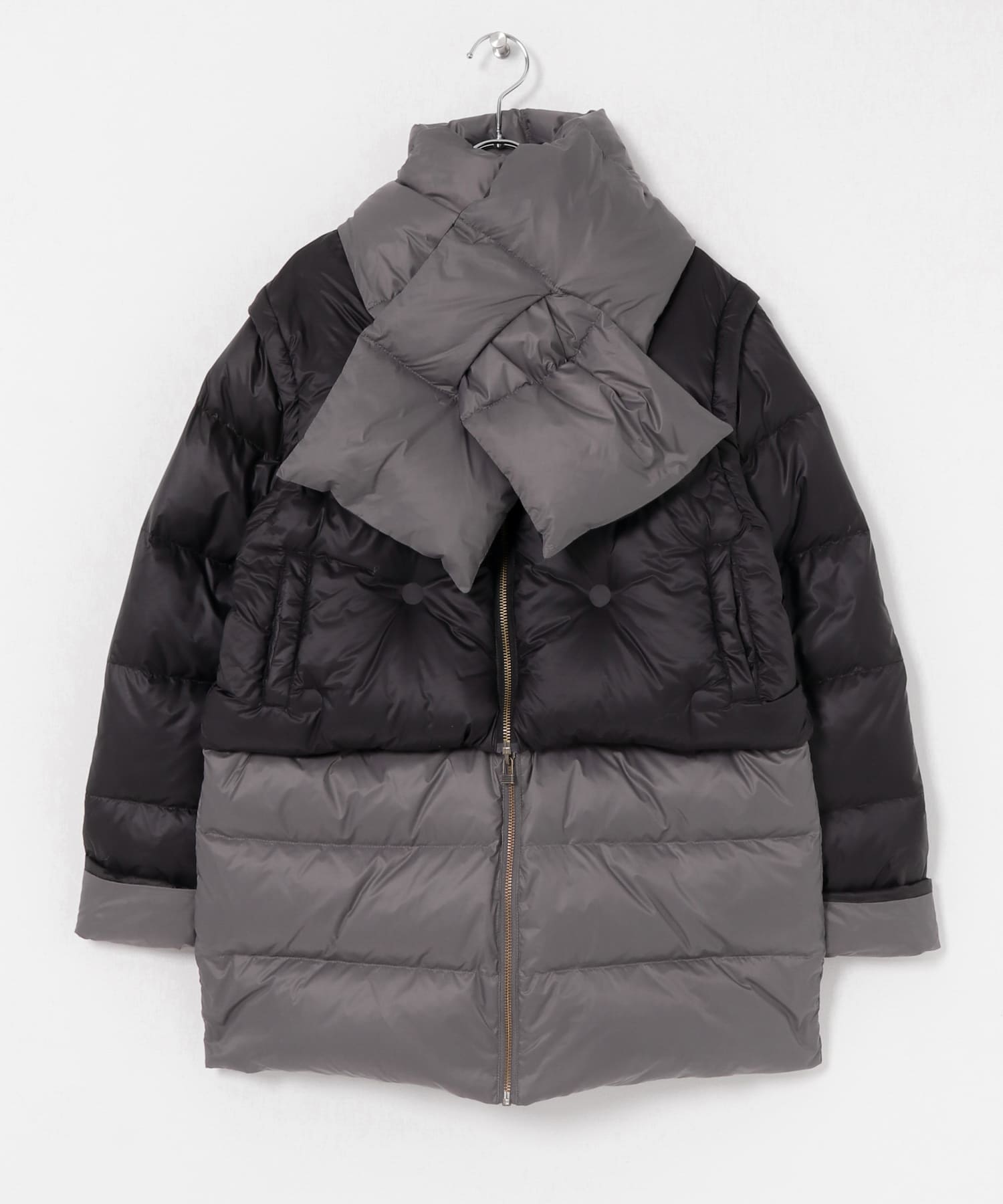 Customize GreenDown Jacket BLK x GRY one