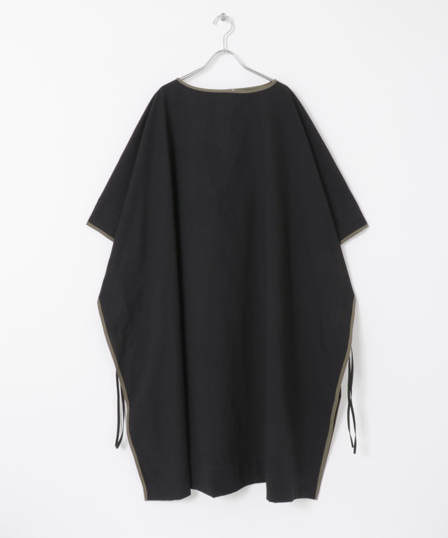 HAKUJI　Organiccotton kaftandress Black FREE
