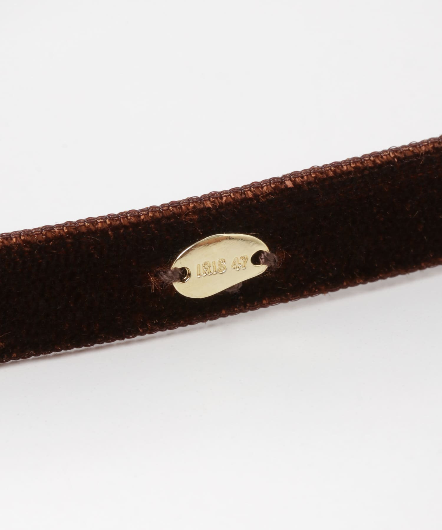 IRIS47　Velvet headband brown -