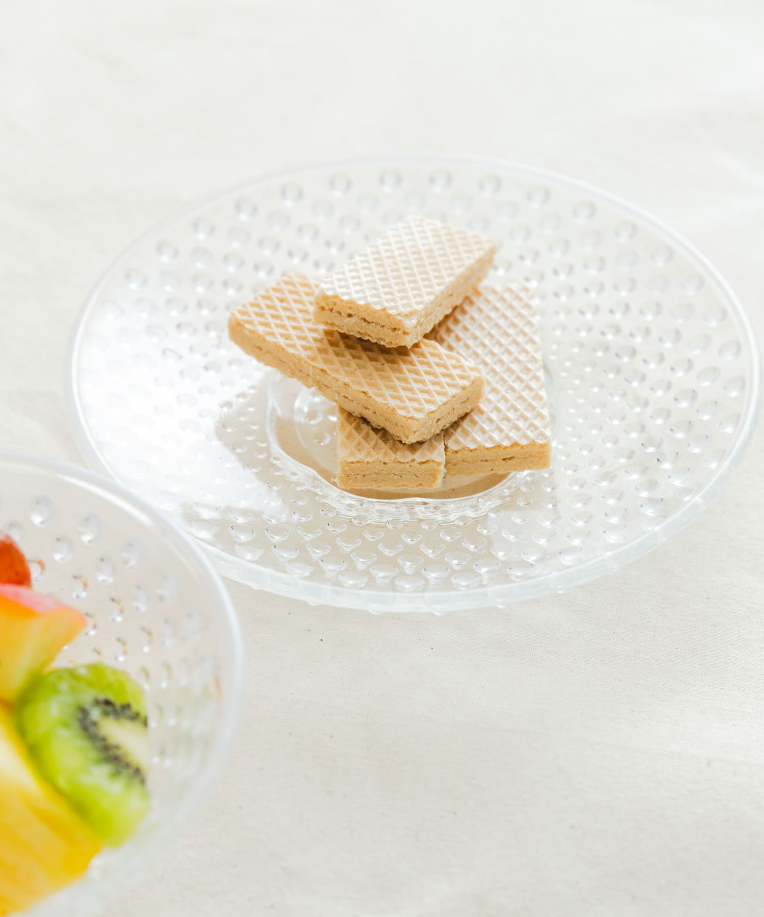 『WEB限定』廣田硝子　あられ小皿　白色 - -